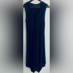 Like New Navy sleeveless, open-neck midi-maxi Uneven-hemline Dress
